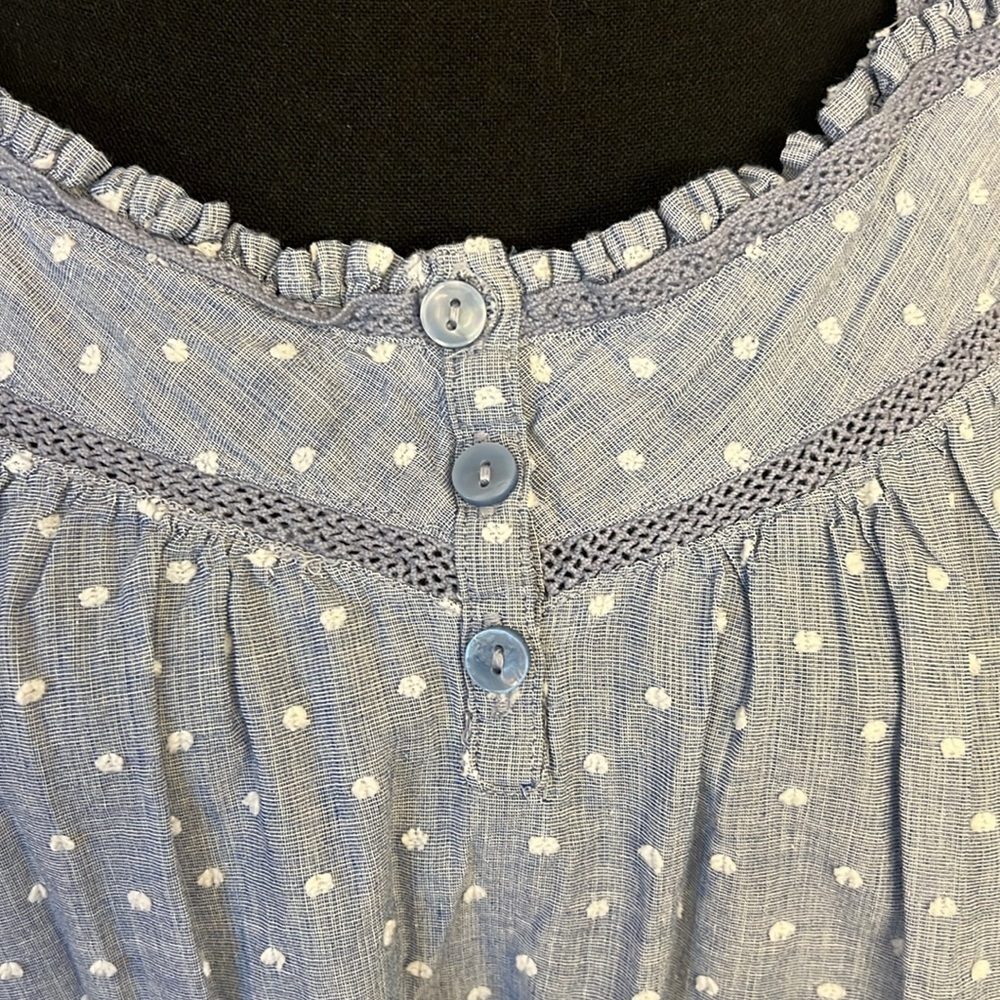 Croft & Barrow Lightweight Cotton Sleeveless Boho Babydoll Dress, Sz. S. - Picture 3 of 8